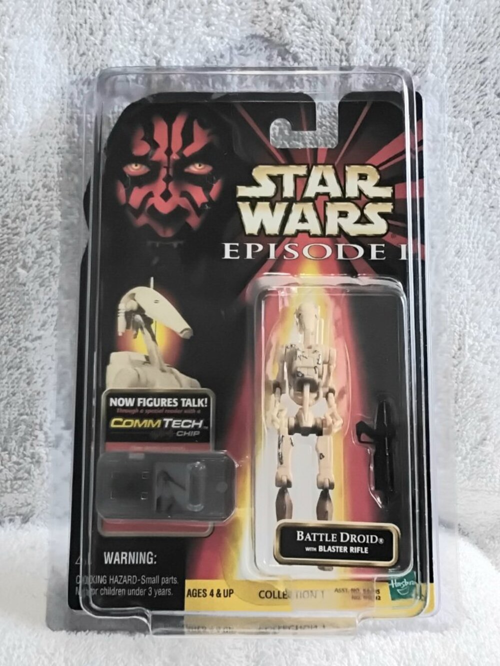 1998 Prestine Star Wars Episode I Battle Droid CommTech Figure in Display Case!!